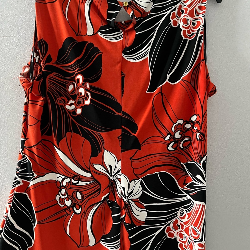 Calvin Klein Floral Sleeveless Blouse, size XL